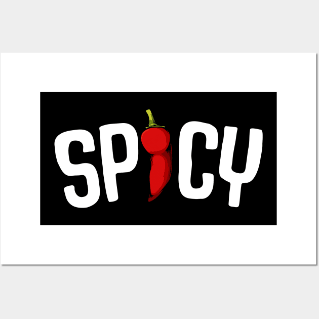 Spicy Chili Lettering Hot Vegetable Pepper Wall Art by Lumio Gifts